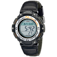 Casio 卡西歐日韓男表 數字腕表手表 綠色織物表帶200米防水SGW100B-3V