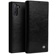 洽利 適用三星note10+手機殼保護套防摔翻蓋真皮套 商務(wù)男三星Galaxy Note9 Note10經(jīng)典黑色