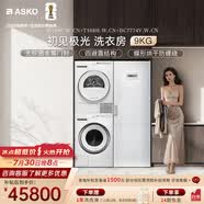 ASKO【初見極光】洗衣房 歐洲原裝進口9KG全自動洗衣機W109C+8KG熱泵烘干衣機T108H+衣物護理柜DC7774V