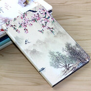 欽靈（QL） 欽靈 小米平板4保護(hù)套8.0英寸mi pad4電腦殼防摔皮套全包邊保護(hù)殼外殼翻蓋 小米平板4桃花山水畫(huà)+鋼化膜