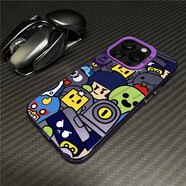 米弗希 彈珠超人適用蘋(píng)果15promax手機殼iPhone14pro創(chuàng  )意13新款12卡通個(gè)性11彩銀plus全包防摔保護套情侶 深紫色-彈珠超人-彩銀 iPhone X