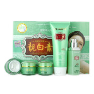 妍瑟纖美靚白素美容大王面部護膚套裝化妝品系列 靚白素五件套（洗面奶精華素日霜晚霜隔離霜）