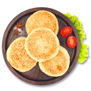 福成美食家鹽酥燒餅椒鹽火燒280g4枚 28層酥脆手工搟制早餐火鍋空氣炸鍋