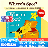 英文原版繪本 Where's Spot? 小玻在哪里系列 紙板翻翻書 幼兒?jiǎn)⒚?小波翻翻書 兒童低幼啟蒙英語學(xué)習(xí)寶寶英語提升 親子互動(dòng)游戲書 Where's Spot? 小玻在哪里