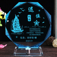 浪漫久久刻字定制照片創(chuàng  )意生日禮物送朋友男生兄弟爸爸實(shí)用退伍紀念品擺件 八角退伍一帆風(fēng)順