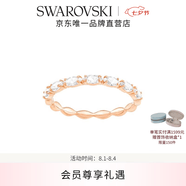 施華洛世奇（SWAROVSKI）【生日禮物】  MATRIX 戒指 經(jīng)典閃亮輕奢飾品女 鍍玫瑰金色 52mm-12號(hào) 5366583