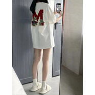 風(fēng)采兔 白色顯瘦寬松oversize短袖t恤女2023年新款夏ins潮韓系chic上衣 白色 L