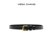 VEGA CHANG【腰帶10天內(nèi)發(fā)貨】可調(diào)節(jié)皮帶簡約百搭半裙牛仔褲腰帶裝飾* 黑色（有孔）