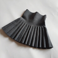 女童3半身裙4兒童裙子5女寶寶6百褶裙7中大童8秋冬款9針織短裙10女孩11純色12高腰裙13歲 灰色 130碼(建議105-115身高)