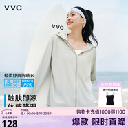 VVC防曬衣服女冰絲涼感透氣防紫外線披肩城市輕戶外短外套 淺灰色1.0