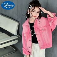 迪士尼（Disney）女童外套春秋款2025新款秋裝兒童早秋衣服女大童女裝秋款牛仔上衣 圖片色 120 cm