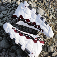 耐克（NIKE）新款男鞋Air More Uptempo 皮蓬A(yù)IR MONEY白紅全黑籃球鞋 AJ2998-100 白紅 42.5