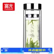 富光雙層玻璃杯 高硼硅玻璃泡茶杯子 茶水分離杯 帶茶隔商務(wù)水杯男士
