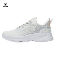 卡爾美（KELME）運動(dòng)鞋男新款健身戶(hù)外跑步鞋男透氣減震輕便鞋子男 白灰 44