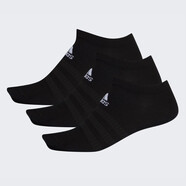 adidas阿迪達斯襪子男襪女襪休閑運動純色籃球襪耐磨跑步襪透氣訓練襪 低幫 黑色3雙 DZ9402 【S】鞋碼37-39碼