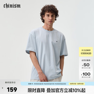 CHINISM短袖男2026夏季新款寬松圓領(lǐng)T恤簡(jiǎn)約百搭休閑打底衫男裝上衣半袖 淺藍(lán)色 M