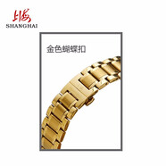 上海（SHANGHAI） 手表 男士皮表帶休閑商務(wù)機械表針扣皮表帶 20mm-金鋼帶