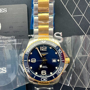 【二手99新】浪琴康卡斯運動(dòng)系列 新款陶瓷圈男士潛水全自動(dòng)機械瑞士名表瑞表 【43mm】間金陶瓷藍 L3.782.3.96.7