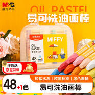 晨光（M&G）文具48+1色易可洗學(xué)生絲滑油畫棒 兒童蠟筆幼兒畫畫涂鴉繪畫用品含削筆器米菲 3313生日開學(xué)禮物