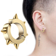 艾梵妮耳環(huán)男士鈦鋼耳環(huán)韓國飾品時(shí)尚霸氣流行無耳洞耳夾女耳夾男 金帶刺耳夾-單個(gè)