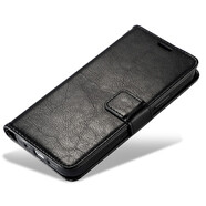 居小智適用紅米note11SE手機(jī)殼翻蓋式皮套錢包款插卡外殼全包防摔軟內(nèi)殼磁扣保護(hù)套男女款 紅米note11SE【黑色】