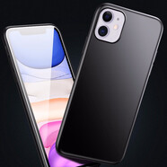 韓茲適用于蘋果11手機(jī)殼iPhone 11pro/max透明全包防摔保護(hù)套高透軟殼微磨砂殼輕薄簡約 蘋果11磨砂軟殼【石墨黑】
