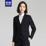 羅蒙小西服女西裝新款正裝女式商務(wù)面試工作服制服男女同款修身職業(yè)裝 女套裝-藏青色 女160/80男44A 上衣-西褲尺碼可備注
