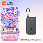 小米（MI）自帶線充電寶20000 22.5W 移動電源 可上飛機USB-C 雙向快充 22.5W大功率 隨身便攜 安全耐用 小米自帶線充電寶20000 22.5W 深灰色