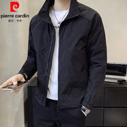 皮爾卡丹（pierre cardin）【易穿搭】春秋加棉加厚夾克男帥氣百搭立領(lǐng)夾棉外套修身簡(jiǎn)約休閑 黑色（超薄防曬衣） 3XL 【170-185斤】
