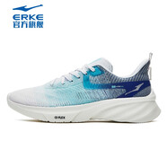 鴻星爾克（ERKE）【奇彈lite2.0】鴻星爾克奇彈跑步鞋男女夏季輕便透氣舒適運動(dòng)鞋 正白/薄荷藍-男款 42