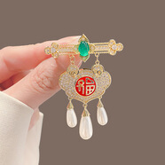 贏(yíng)夫人（Mrs win）中國風(fēng)稱(chēng)心如意平安鎖胸針女感高端別針旗袍外套大衣胸花 331號平安鎖