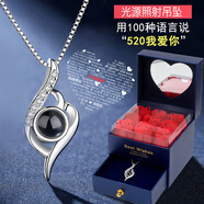 締晶可定制投影銀項(xiàng)鏈女士高級(jí)感輕奢2025新款生日禮物刻字銀飾吊墜 【浪漫表白】投影項(xiàng)鏈D695
