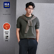 海瀾之家短袖針織衫男款輕商務(wù)經(jīng)典純色毛衣冬季男 綠灰06 L 175/92A 推薦137~150斤