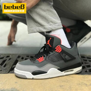 耐克（NIKE）【嚴選好物】AJ4 Nike Air Jordan 4喬 中幫男女子休閑運動(dòng)籃球鞋 紅外線(xiàn)黑灰紅408452/DH6927-061 35.5