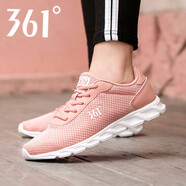 361°女鞋運動(dòng)鞋女跑步鞋秋冬季款361度女鞋休閑鞋女運動(dòng)鞋網(wǎng)面鞋子R 粉泥紅/361度白2266 35