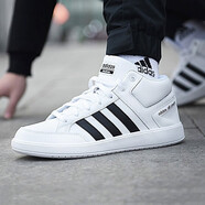 阿迪達斯（adidas）男鞋板鞋25秋季新款緩震運動(dòng)鞋輕便透氣休閑鞋時(shí)尚中高幫鞋子男款 H02980 42