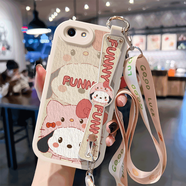 WAIDM適用oppor9s手機(jī)殼新款oppo r9m保護(hù)套小羊皮硅膠r9st女款opr9斜挎腕帶OPPO全包r9sk帶掛繩外殼 【斜跨白】HH1464 OPPO R9sk