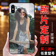 IUWL 適用于蘋果x手機(jī)殼夜光定制xr/8/6s/7/plus/iphonex/xs max/5s 來圖定制【高清玻璃殼】留言機(jī)型