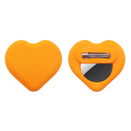 語(yǔ)派適用AirTag保護套愛(ài)心蘋(píng)果tag隱形別針?lè )纴G器跟蹤衣服扣硅膠兒童隱藏貓咪狗寵物apple定位器外殼 airtag套【愛(ài)心別針】橙色