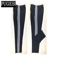 校褲初中高中學(xué)生褲運動(dòng)褲男女長(cháng)褲韓版校服褲子 藏藍三道白杠 5XL