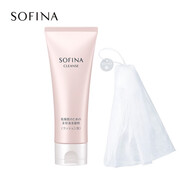 蘇菲娜（SOFINA）潔面 溫和潔凈深層清潔肌膚保濕洗臉潔面碳酸不易緊繃 保濕泡泡潔面乳120g氨基酸泡沫
