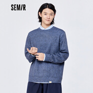 森馬森馬針織衫男基礎簡(jiǎn)約上衣春秋季男士百搭圓領(lǐng)套頭毛衫寬松 藍色調0188 175/92A/L