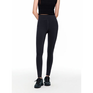 太平鳥(niǎo)女裝時(shí)尚打底褲秋季緊身小腳鯊魚(yú)褲休閑瑜伽褲 黑色 S