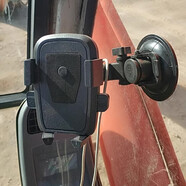 車載手機(jī)支架吸盤式汽車前擋玻璃手機(jī)架大貨車挖掘機(jī)鏟車裝載車挖土機(jī)拖拉機(jī)收割機(jī)架子通用多功能吸盤支架 黑色方盾面板-9厘米大吸盤