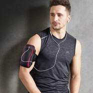 紐埃爾手機臂包輕薄透氣戶(hù)外運動(dòng)臂袋男女手腕包健身騎行綁帶臂套 小蠻腰臂包【紅色】