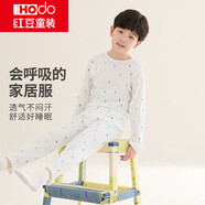 紅豆兒童睡衣男女童家居服純棉長袖長褲套裝春夏套頭空調(diào)服J3271 150