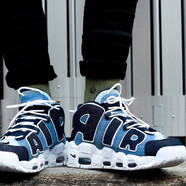 耐克（NIKE）女鞋 Air More Uptempo 大AIR 皮蓬氣墊運動休閑跑步鞋籃球鞋 415082-404丹寧牛仔藍(lán) 35.5