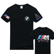 俞兆林（YUZHAOLIN）BMW機車(chē)寶馬T恤摩托車(chē)賽車(chē)短袖達喀爾體恤個(gè)性騎行服夏季寬松體恤 黑T寶馬6 5XL身高185+體重210斤左右