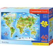 Castorland巧思進(jìn)口拼圖大片40片 兒童系列 動(dòng)物世界040117