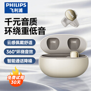 飛利浦（PHILIPS）骨傳導(dǎo)概念真無線 藍牙耳機 開放式掛耳式耳夾式高端運動通話降噪TAT2719-白